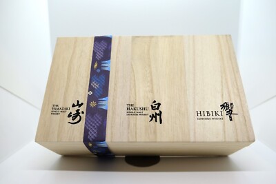 Suntory Yamazaki Hakushu Hibiki Glass Set of 3 with Wooden Box | eBay