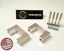 [SR] 1958-1996 Chevrolet Chevy Rear 2" Bowtie Rear Lift Billet Shock Extenders