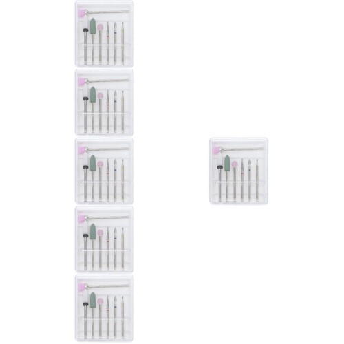 6 Sets Ensemble De Tête Broyage Acier Tungstène collection Têtes Lime À Manucure Manquer