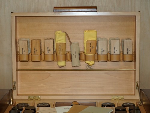1 OF 1 HERMES PARIS JOHN LOBB EXTRA LARGE SHOE TRUNK HAND DYED LEATHER PANELS - Picture 13 of 24