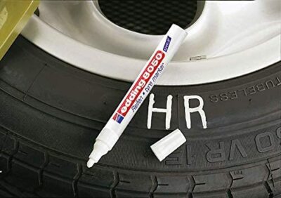 edding 8050 Reifenmarker Räder Radwechsel Tire Werkstatt Rundspitze 2-4mm Weiß 