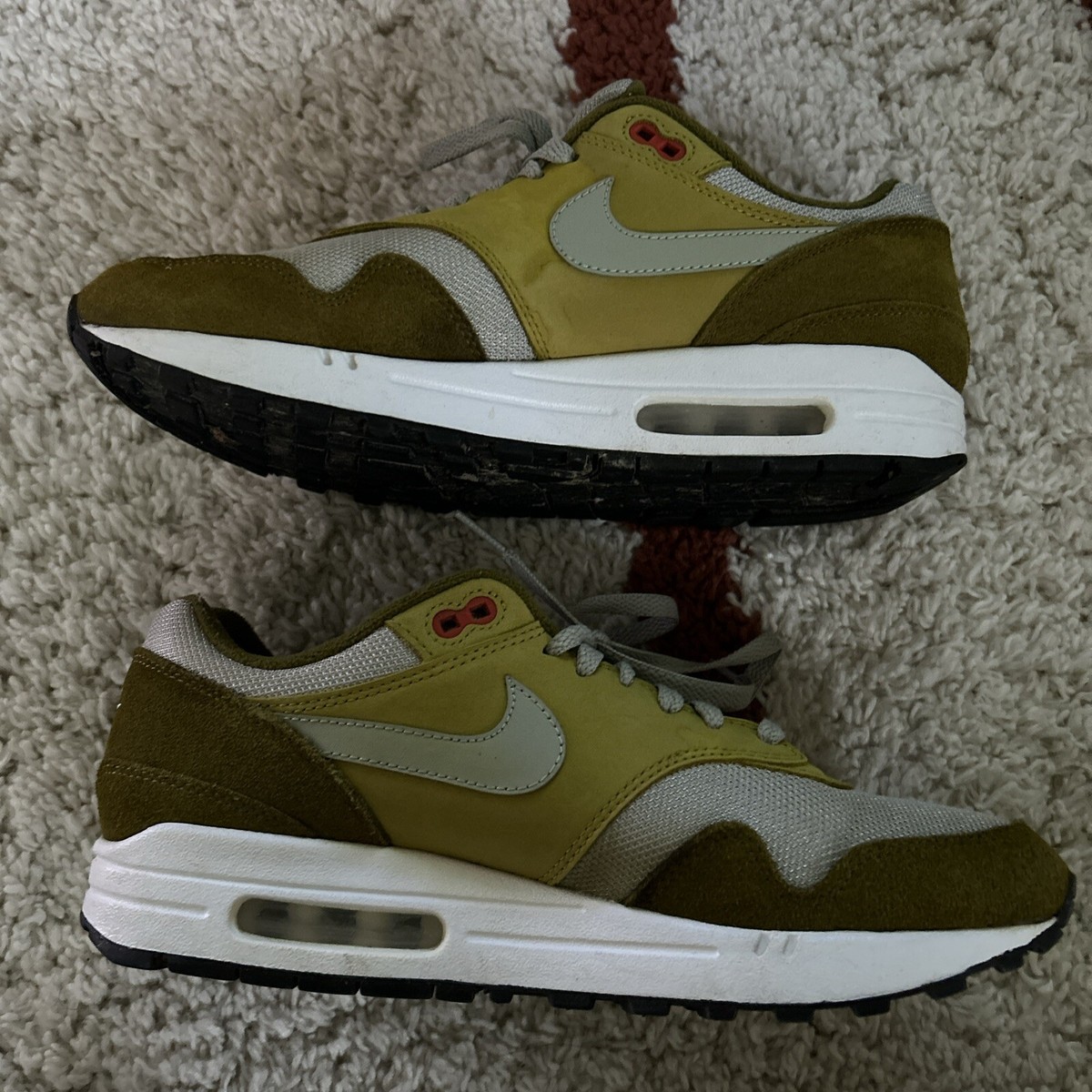Size 10 - Nike Air Max 1 Premium Retro Green Curry | eBay