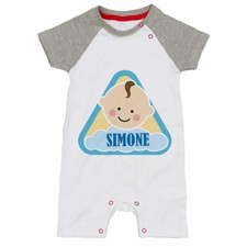 Pagliaccetto neonato personalizzato con nome alert baby
