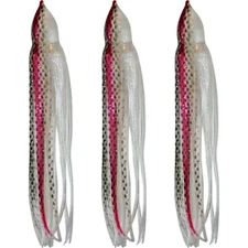 5.5" to 8.5" Octopus Hoochie Squid Skirt - Shad - 3 Pack