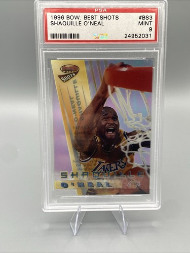 1996 BOWMAN'S BEST SHAQUILLE O'NEAL BEST SHOTS PSA 9 #BS3 MINT