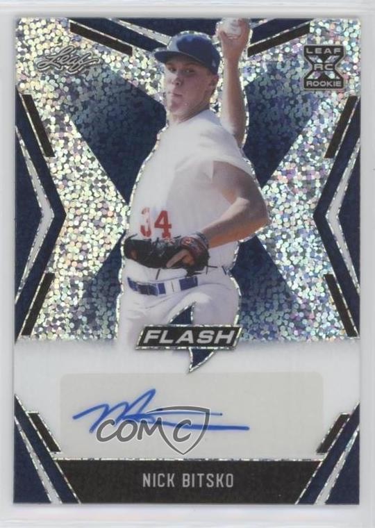 2020 Leaf Flash Blue 6/50 Nick Bitsko #BA-NB1 Auto 0a3