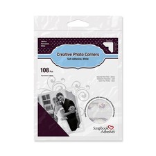 SCRAPBOOK ADHESIVES BY 3L Self-Adhesive Creative Paper Photo Corners, White, ...