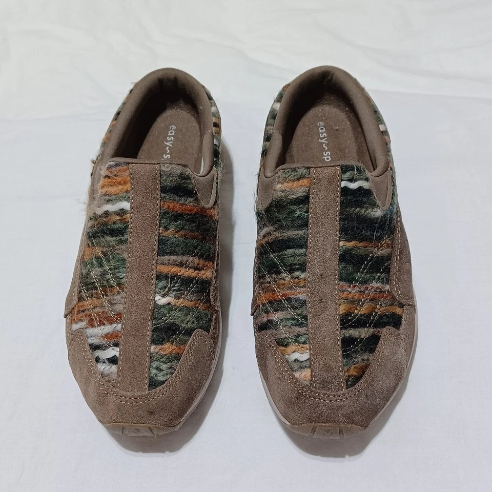 Zapatos sin cordones Easy Spirit Traveltime de gamuza verde para mujer talla 6,5 M Foto 2 de 4