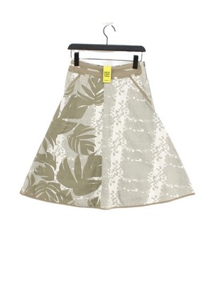 FatFace Damen Midi Rock UK 6 Grün 100% Baumwolle Midi A-Linie
