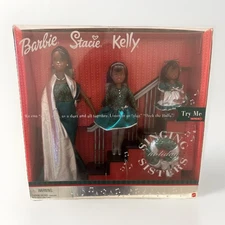 NIB Barbie SINGING HOLIDAY SISTERS Stacie & Kelly Doll Mattel -African American