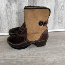 Dansko Harper Stormy Boots Brown Leather Shea...