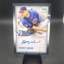 Topps 2021 70 Years of Baseball Autographs Kerry Wood #70YA-KW Black 33/50 Cubs