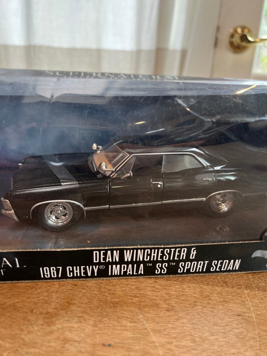 JADA TOYS – Che Impala 1967 Avec Figurine Dean Winchester – échelle 1/24 – Supernatural – Collection Métal Noir