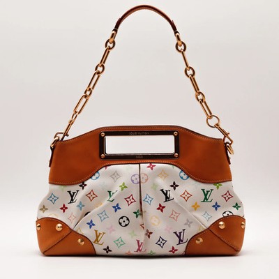 Louis Vuitton Judy Murakami Schultertasche Canvas Monogrammiert Weiß Vintage