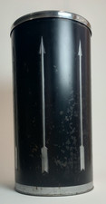 Cenicero MCM de colección alto de pie flecha de metal cromado años 30 oxidado problemas cosméticos