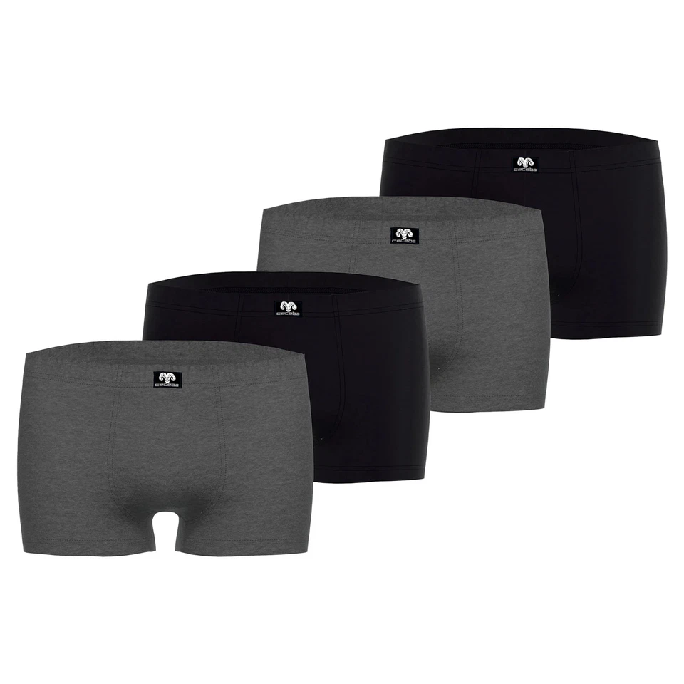 CECEBA Herren Boxershorts, 4er Pack - Konvex, Unterwäsche, Logo, einfarbig Sc... - Bild 3 von 3