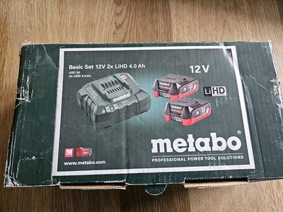 Metabo Basic Set 12V 2x LiHD 4,0Ah Akkus + Ladegerät ASC 55 NEU
