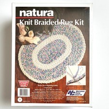 Vtg Natura Knit Braided Rug Kit Confetti 27x33" National Yarn Crafts K094 New