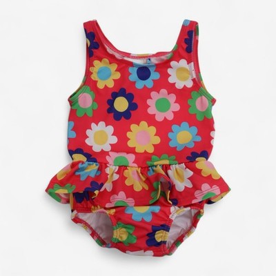Frugi, Badeanzug mit Windelfutter rosa auffälliges Blumenmuster, 3-6 Monate 0CAB714A...