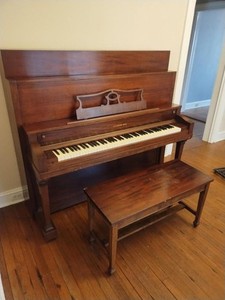 Antique Chickering Bros Upright Piano