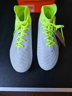 Neu Nike Phantom Luna II Academy Fussballschuhe FG/MG Grau-neongelb Größe 42,5