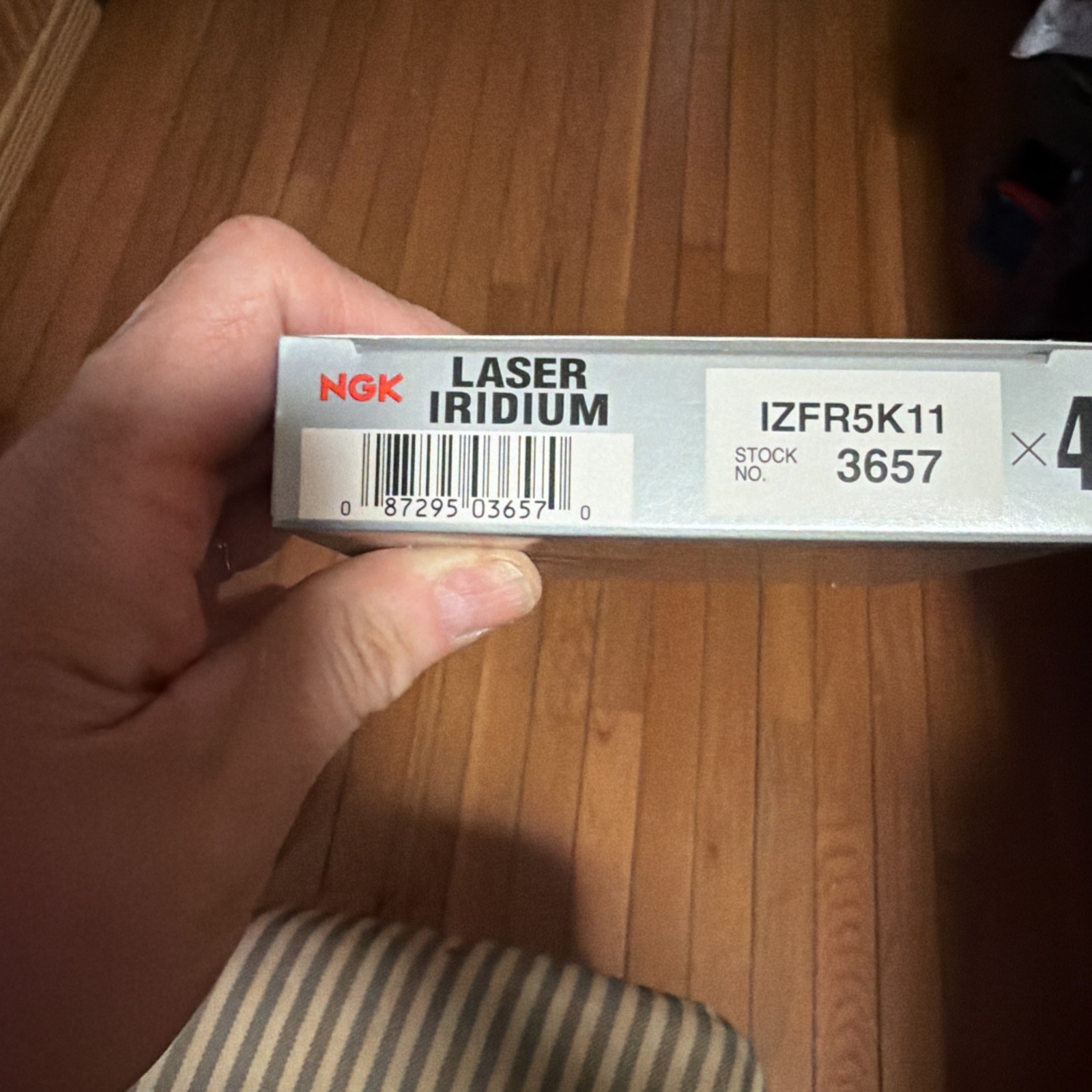 Set of 4 Genuine NGK 3657 Spark Plug Laser Iridium IZFR5K11