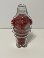 1979 Shackman Candy Container Santa filled with Red Candy 6"