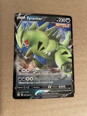 Tyranitar V 97/163 Full Art Ultra Rare -SwSh05- Battle Styles - NM - Pokémon TCG