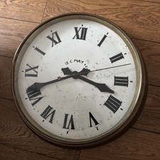 English Fusee Dial Clock With Battery Operated Quartz Conversion Kit