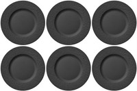 6Er Set Villeroy & Boch Manufacture Rock Speiseteller D. 27Cm Schwarz Grau