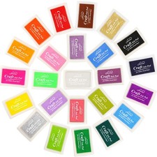 YPSelected 24 Colors Set of Ink Stamp Pad for Paper Wood Fabric for Rubber St...