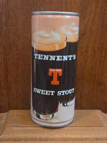 Tennent's Sweet Stout ANN AT THE POOL 15 1/2 Ounce Beer Can