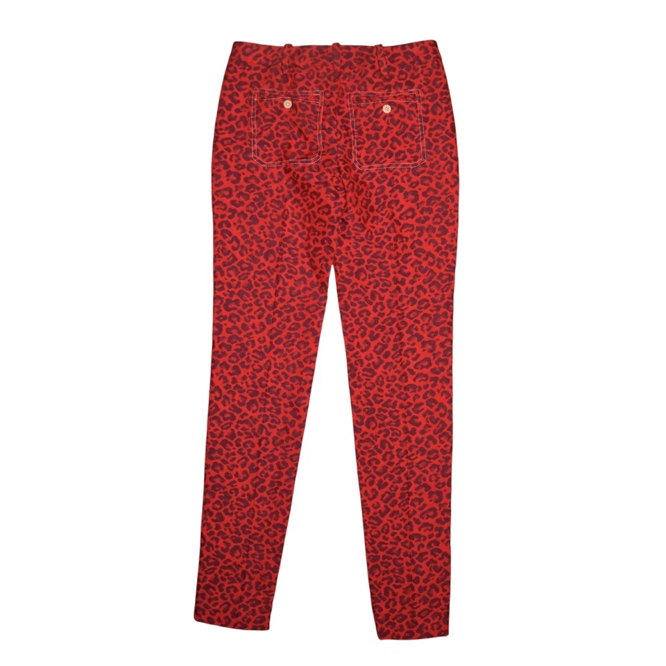 Pantalón ajustado rojo con estampado de leopardo ciruela ZADIG & VOLTAIRE $298 IT 34 / US XS Foto 4 de 4