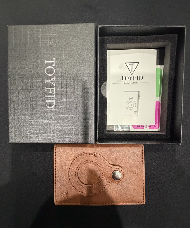 TOYFID Leather Wallet Case, Brown, Card Pocket w/ Card Wallet Included