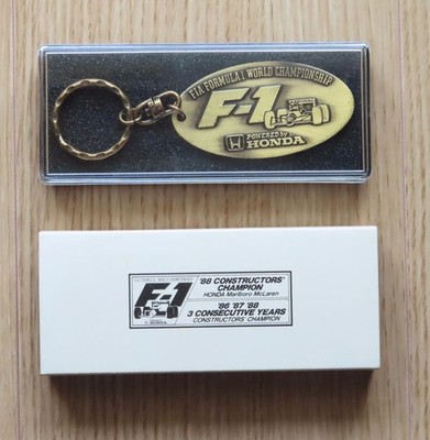 Honda F1 1986-88 Constructors Champion Keychain Senna Official Rare New