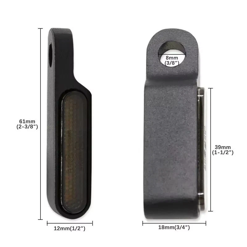 Luces intermitentes LED negras ámbar para mini motocicleta 2 piezas para Harley Dyna Foto 2 de 4