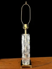Vintage Hollywood Regency Cut Crystal Table Lamp Cristal d´Albret France