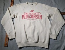 University Of Wisconsin Gear For Sport Men S Beige Crewneck Sweatshirt Badgers
