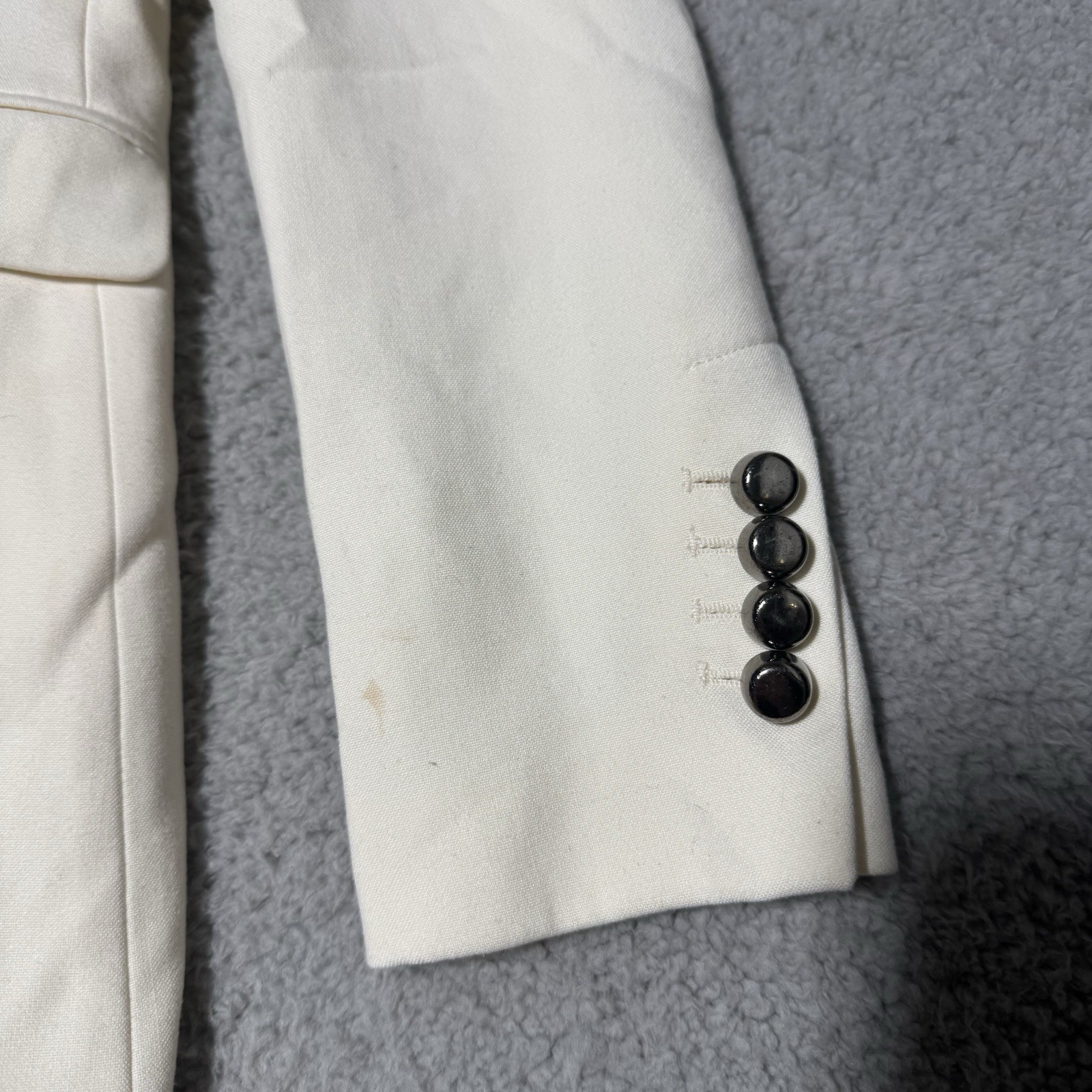 Zara Basic Collection Tailored Ivory Double-Breas… - image 8