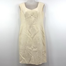 Talbots Wool Dress Women's 6 Cream Capsule Old Money Minimal Event Quiet Luxury