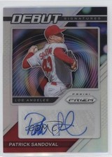 2021 Panini Prizm Debut Signatures Silver Patrick Sandoval #DS-PS Auto tv5