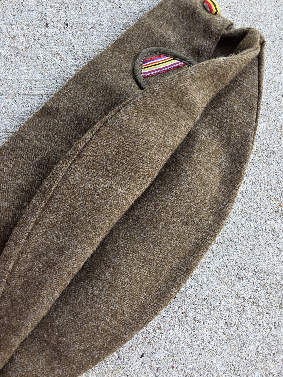 WWI Enlisted Overseas Hat OD Linen