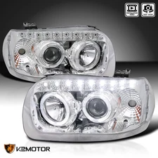 Clear Fits 2005-2007 Ford Escape LED Halo Projector Headlights Lamps Left+Right