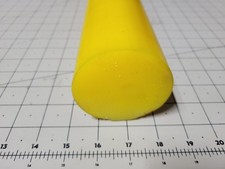 3" Dia. x 24" 40 A Durometer Polyurethane Rod, Yellow, P/N 13126