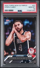 2024 TOPPS NOW OLYMPIC GAMES #27 STEPH CURRY PSA 10 💎🇺🇸