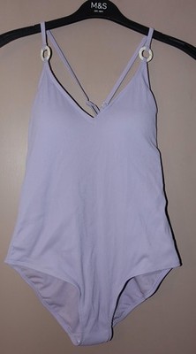 M&S PLUNGE BADEANZUG SECRET SCHLANKMACHER GEPOLSTERTE CUPS VERSTELLBARE TRÄGER GR. 14 NEU