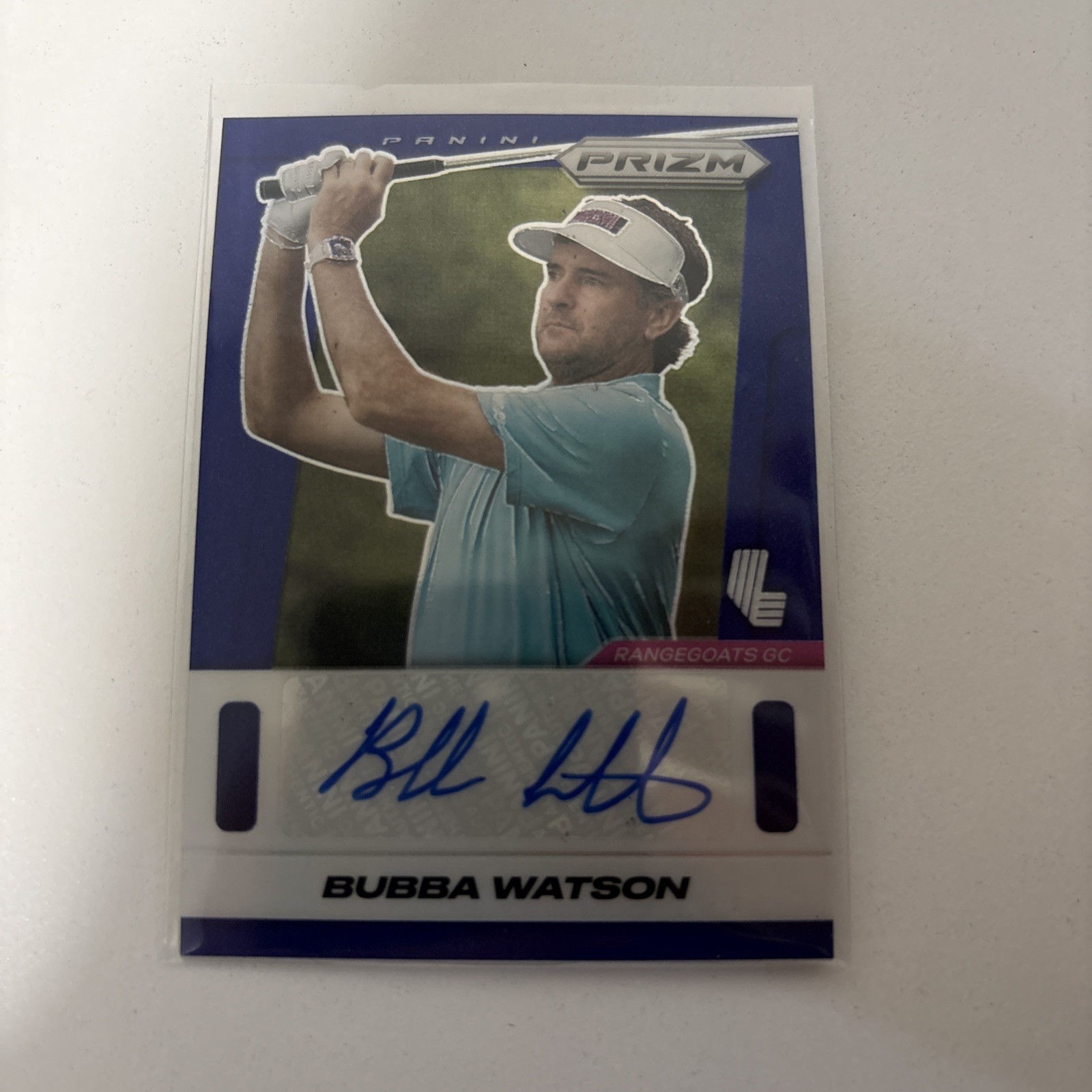BUBBA WATSON BLUE THROWBACK AUTO - 2025 PRIZM LIV GOLF /99