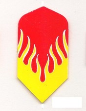 Dart Flights 10 sets - Amerithon Red, Yellow Flames Slim Size - Made in USA