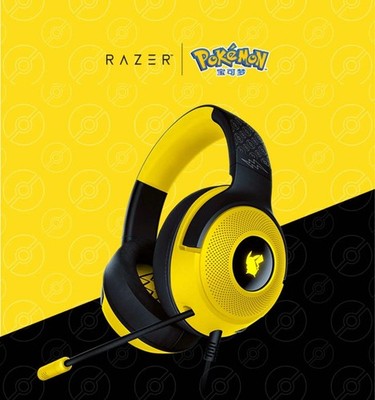 Razer x Pokemon Pikachu Edition Kraken V3 X Wired Gaming Headset Limited New