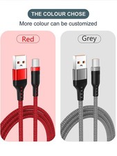 USB Type C Charging Cable 2M Braided Fast Charger Lead Heavy Duty Phone USB-C